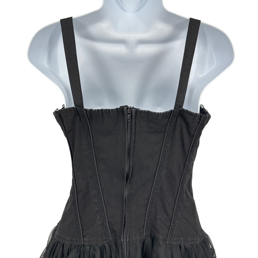 Rare Tripp NYC Tutu Corset Dress Womens Medium Black Tulle Authentic READ - Picture 5 of 16